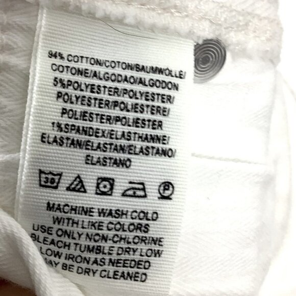 FREE PEOPLE WHITE SKINNY MID RISE JEANS - Picture 5 of 7